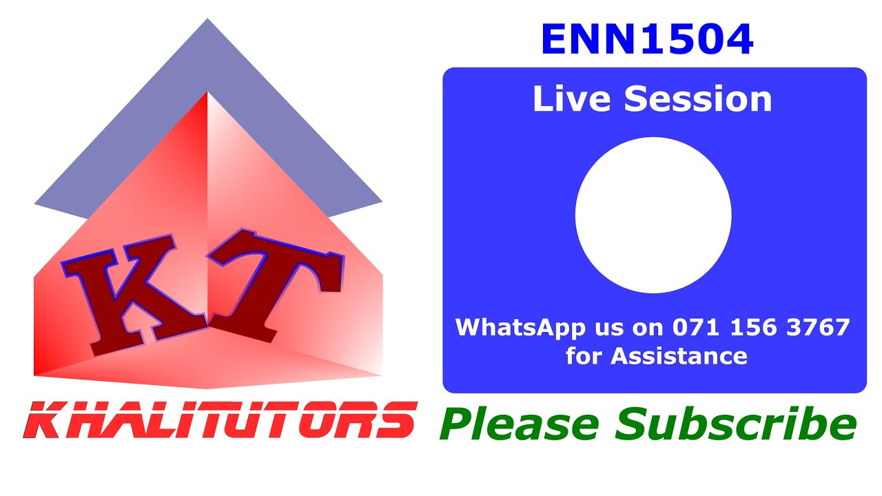 ENN1504 ASSIGNMENT 1 TUTORIAL
