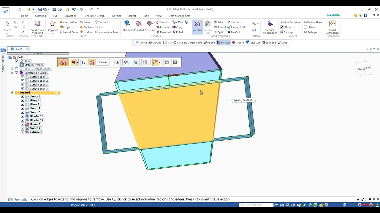 solid edge surface modeling tutorial