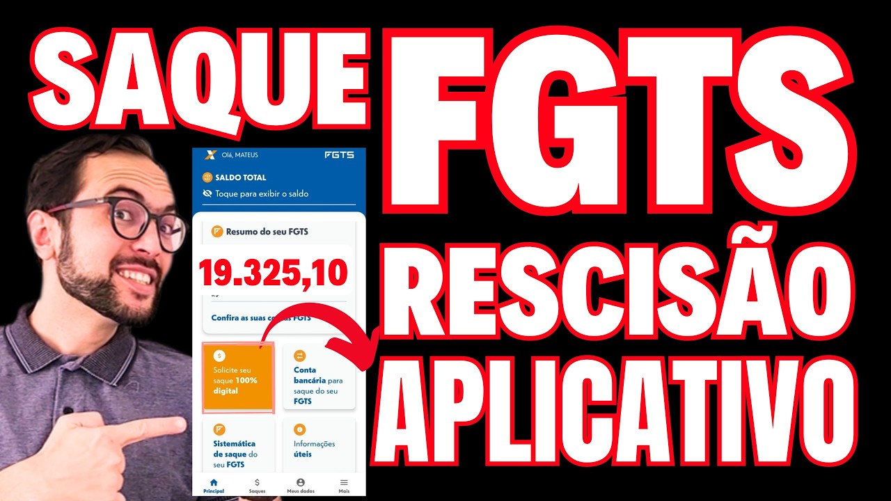 SAQUE FGTS NA DEMISS&Atilde;O E A MULTA DO FGTS PELO APLICATIVO DO BANCO CAIXA - SACAR FGTS PASSO A PASSO