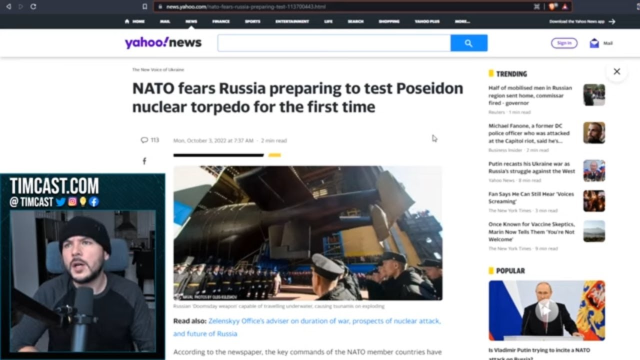 Putin Mobilizes Nuclear Forces, NATO Warns Russian Tsunami Bomb Nuke Has Been Deployed