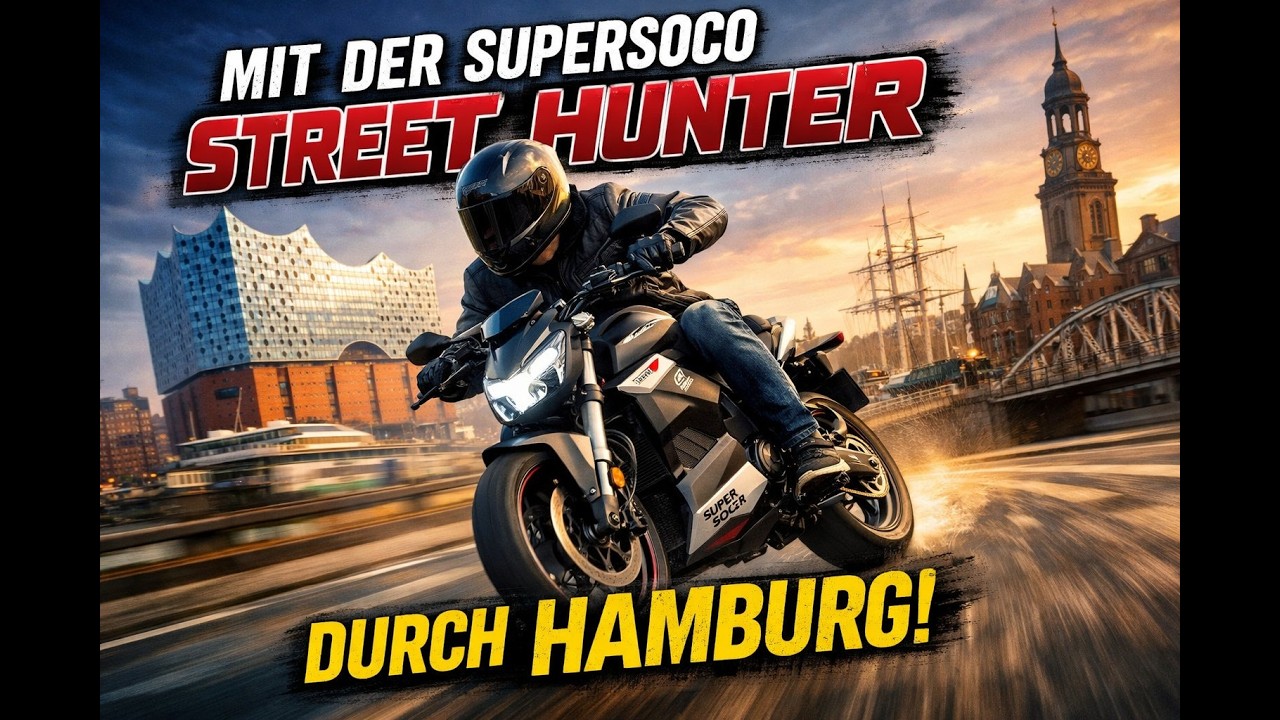 Super Soco Street Hunter - Fahrt durch Hamburg - Manchmal muss man auch warten...