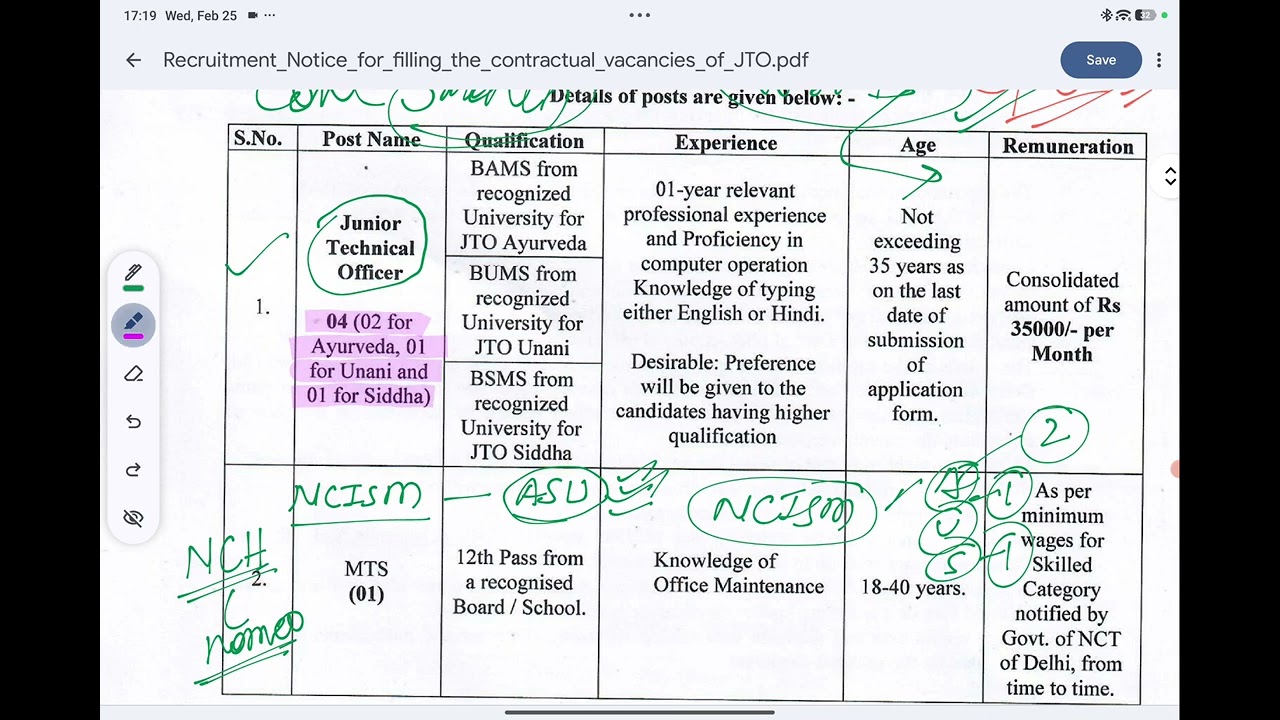 Vacancy For Ayush Doctor | Vacancy In NCISM New Delhi | Junior Technical Officer Job🔥 #ayurveda #job