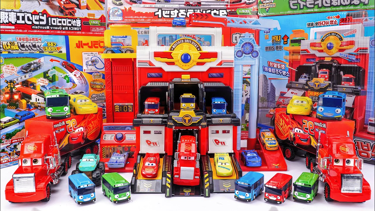 【타요】 소방센터 플레이세트 Tayo Fire Station Playset ASMR Satisfying with Unboxing
