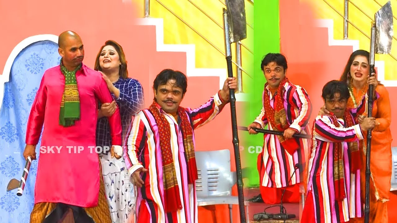 Vicky Kodu and Shokat Rangeela with Sajida Neelam | Stage Drama Hussan Di Sarkar | Comedy Clip 2020