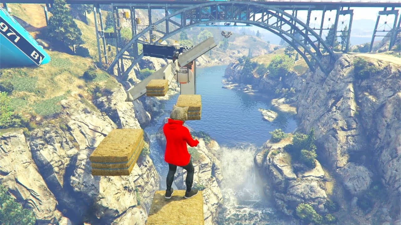 JOACOPROKOURRR PARKOUR ADVENTURE WATERFALL ~ GTA 5 ONLINE  #parkour #239  パルクール | AlkyMisTa #gta5