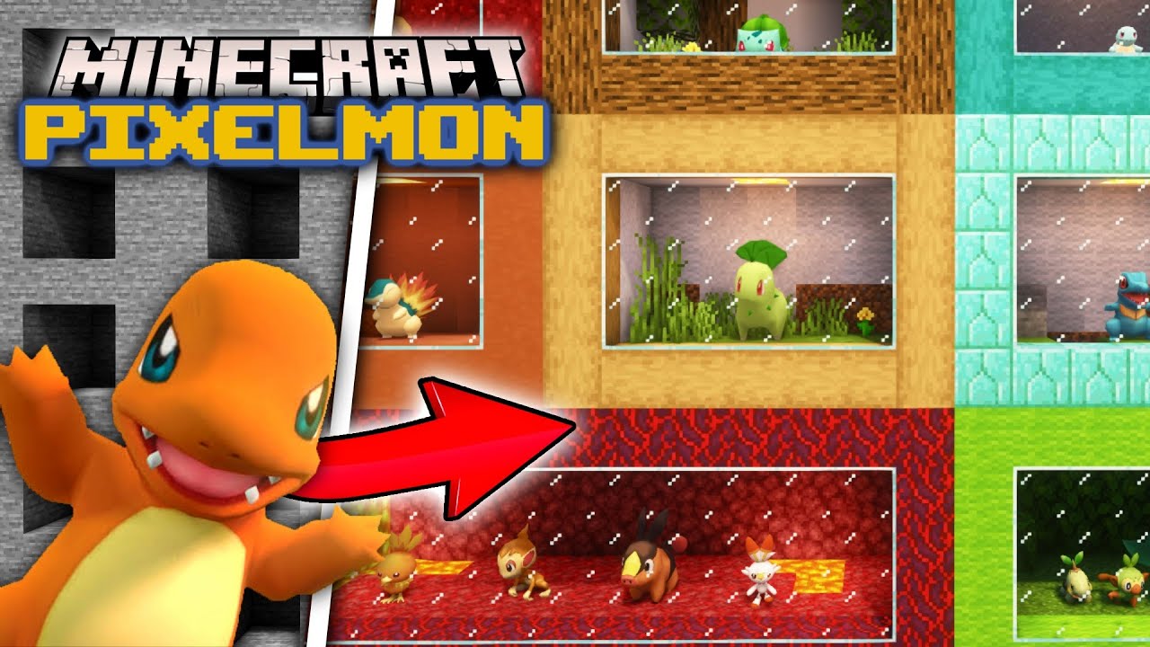 I Trapped Every Starter Pokémon in Minecraft Pixelmon