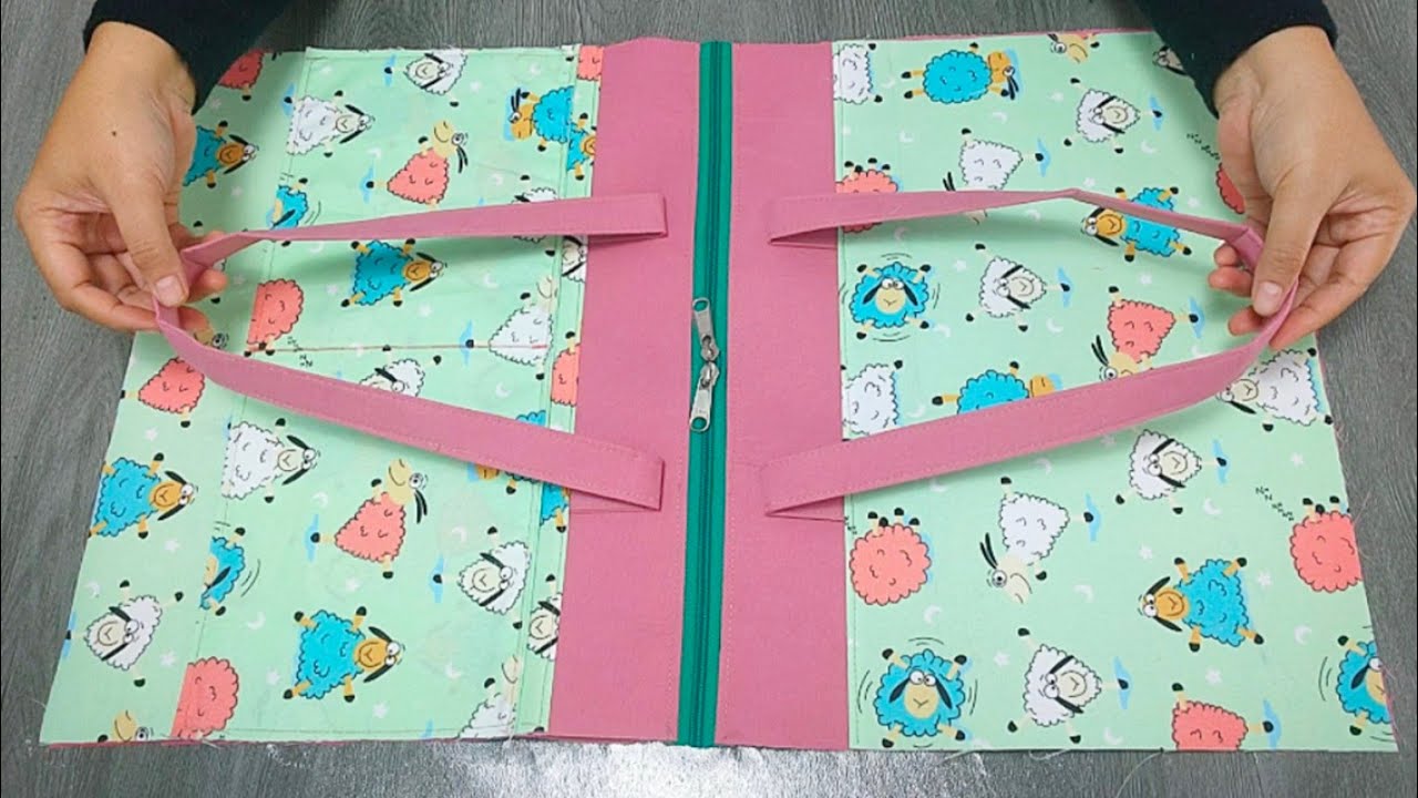 JUST 10 MINUTES‼️How to sew Tote bag at home ❤️Tote bag sewing tutorial🌸Ladies handbag making
