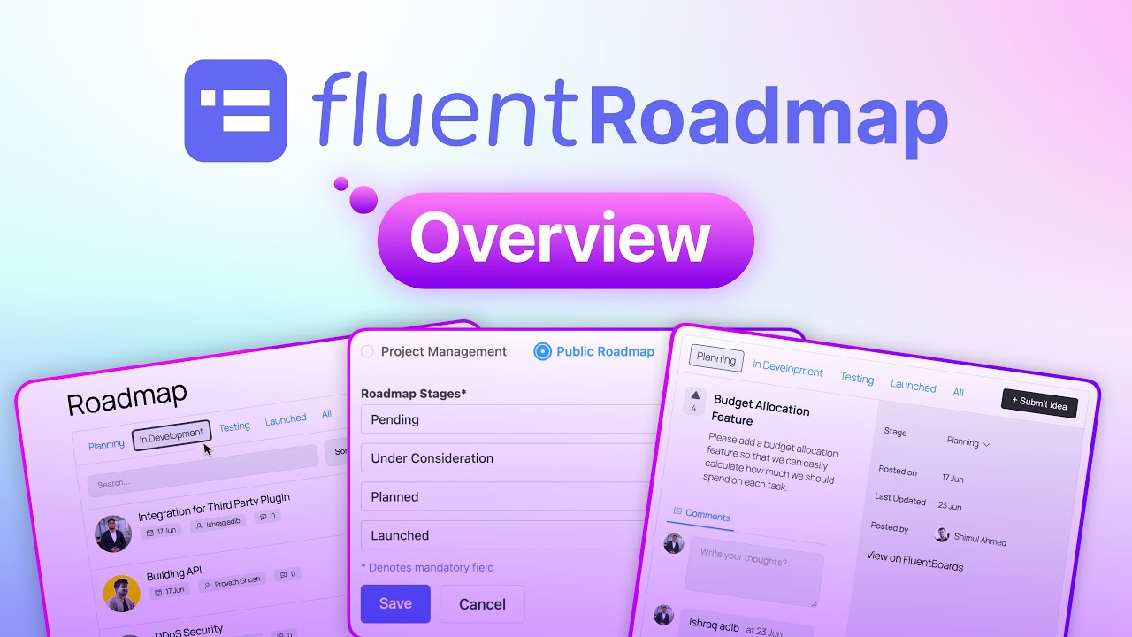 How to Create Interactive Project Roadmaps in WordPress | FluentRoadmap