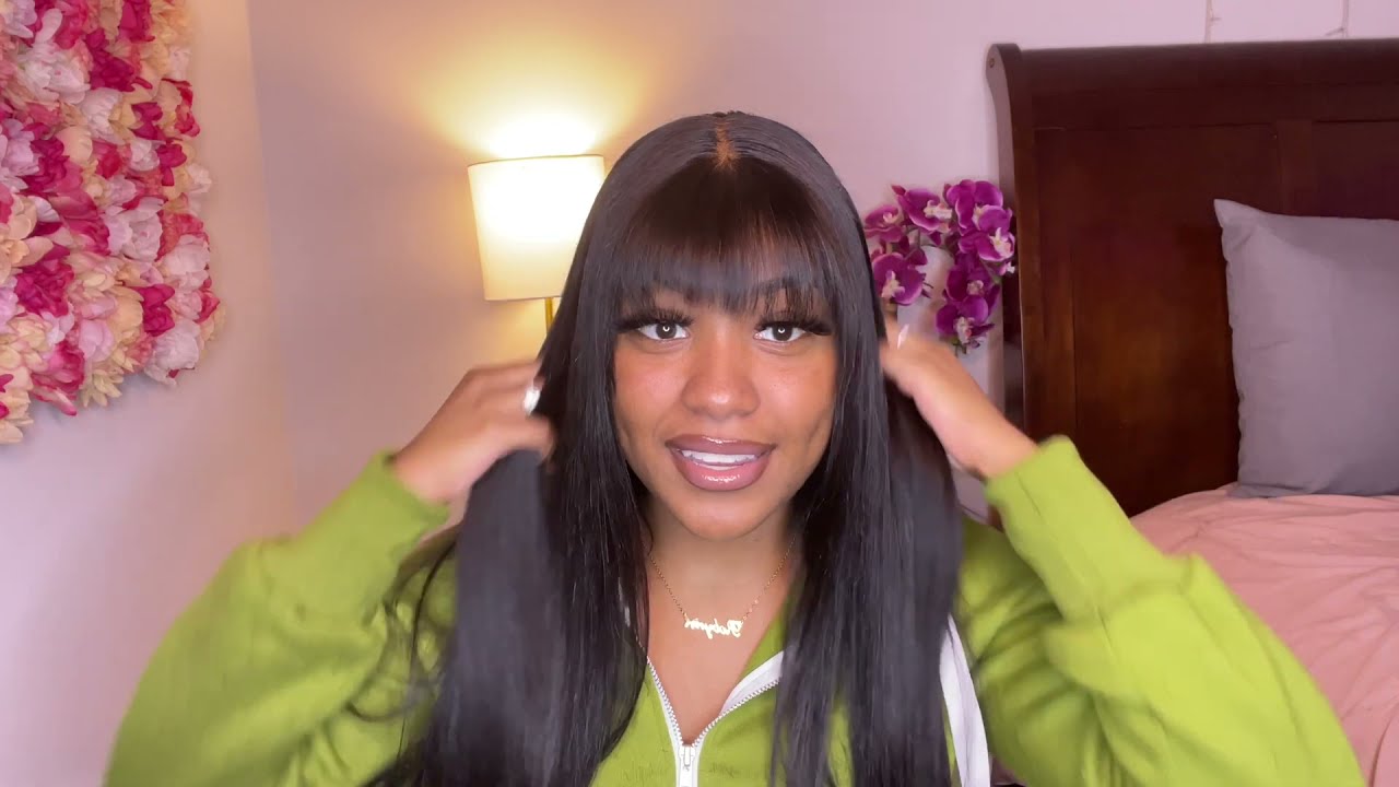 HOW TO CUT FRINGE BANGS ON CLOSURE WIG FT MY CROWNEDWIGS 🖤
