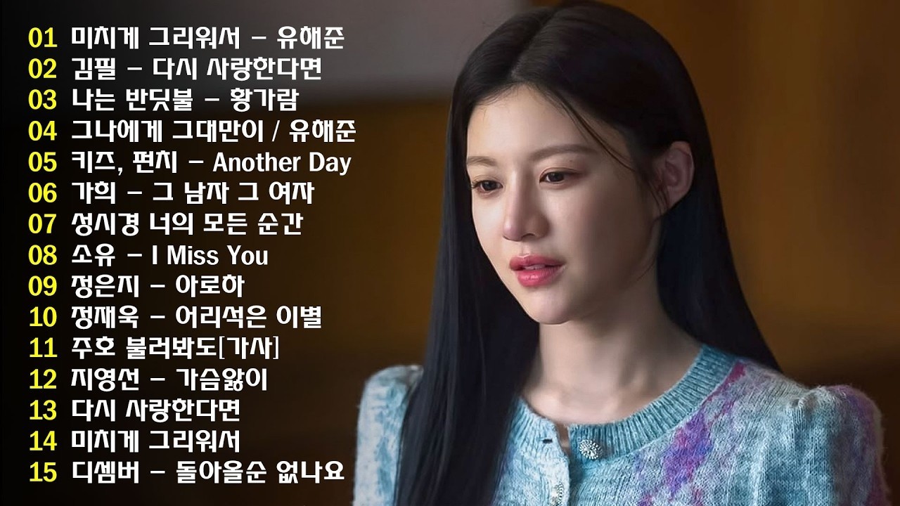 겨울 감성이 가득하다❄️❄️최고의 발라드 명곡 모음 🎶 힐링 플레이리스트 💖 나에게 그대만이 유해준, 모든 순간 / 너무 아픈 사랑은 사랑이 아니었음을 박새별💖