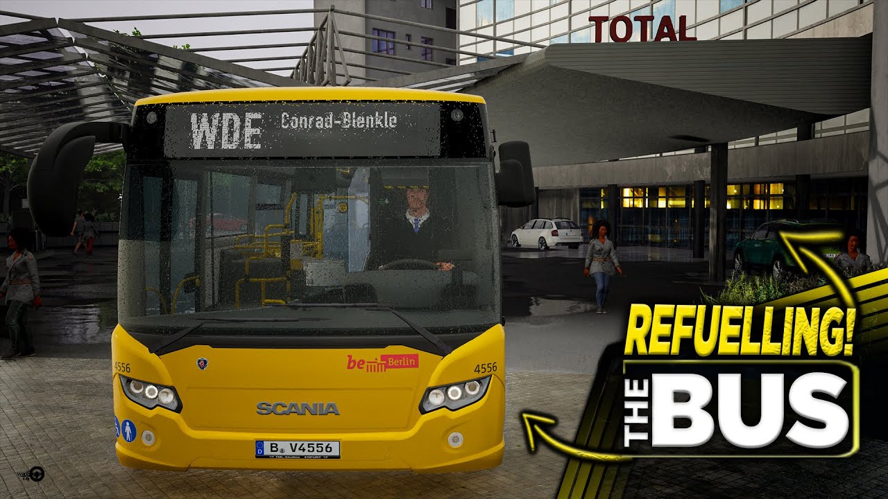 The Bus 2021 Gameplay 1.7 BETA - Refuelling! | Fuel Station to City! Thrustmaster T300RS