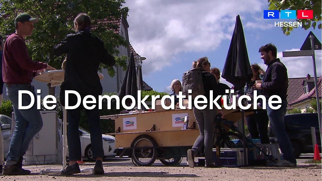 Ein Fahrrad mit eingebauter K&uuml;che soll k&uuml;nftig in M&ouml;rfelden-Walldorf die Demokratie st&auml;rken