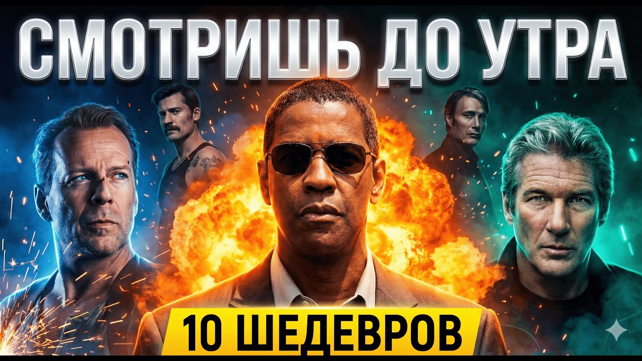 ТОП-10 Экшен-Триллеры с высоким рейтингом (Смотришь до утра) 😱