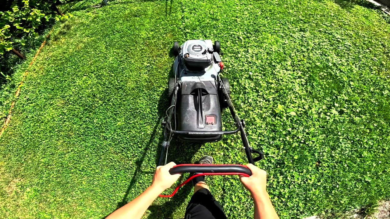 POV: My Friend Mows the Lawn with a Regular Mower | Clean & Satisfying Cut