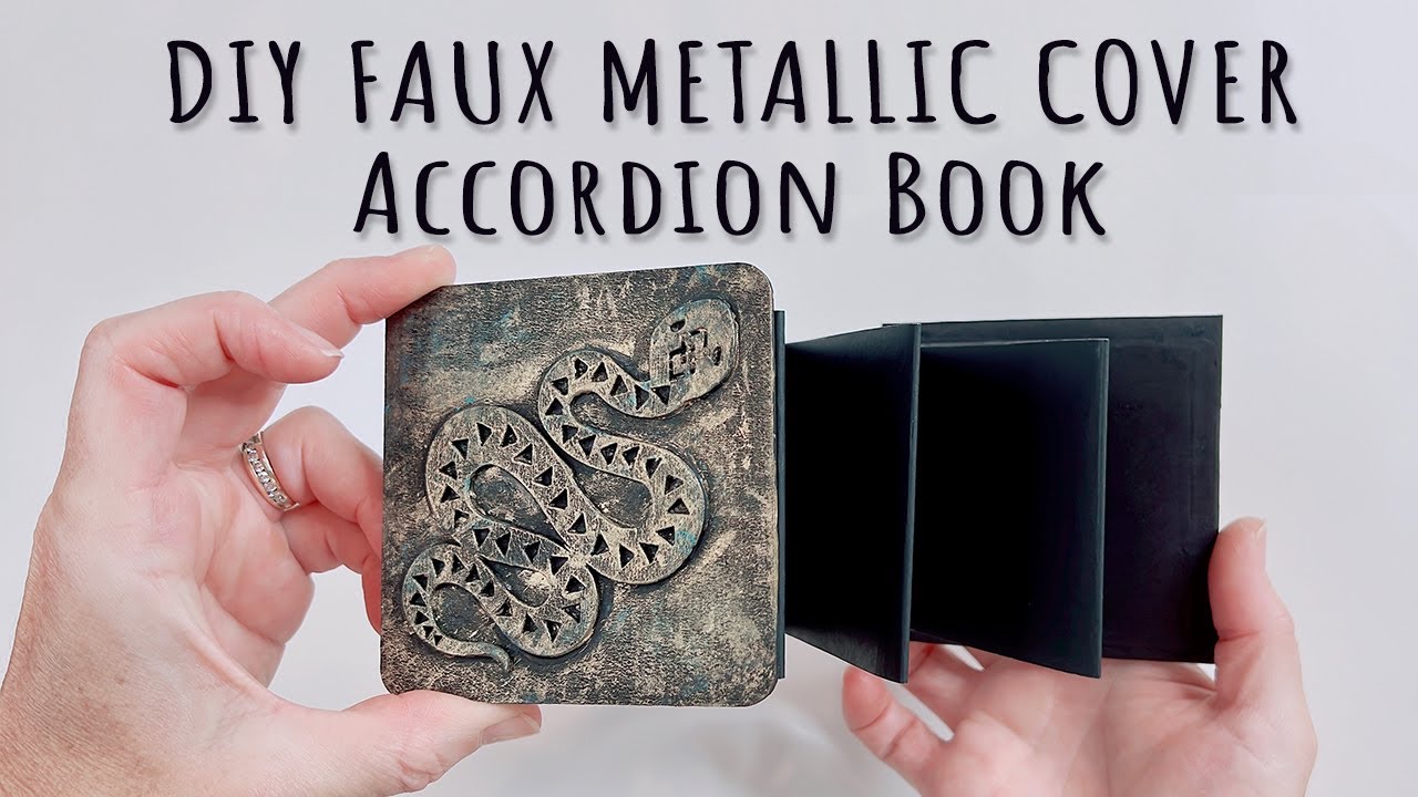 How to make DIY Faux Metallic Cover | How to make an Accordion Book | Accordion Book Ideas
