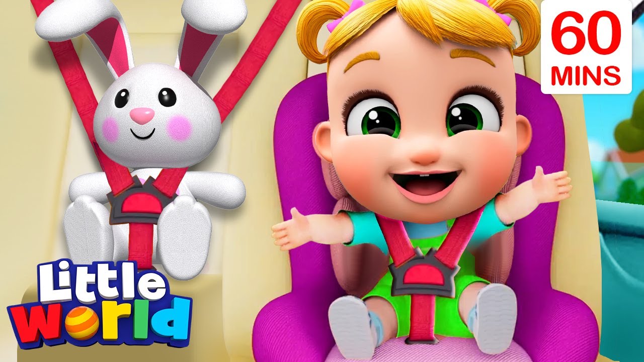 Seat Belt Song (Safety Belt) + More  Kids Songs & Nursery Rhymes by Little World