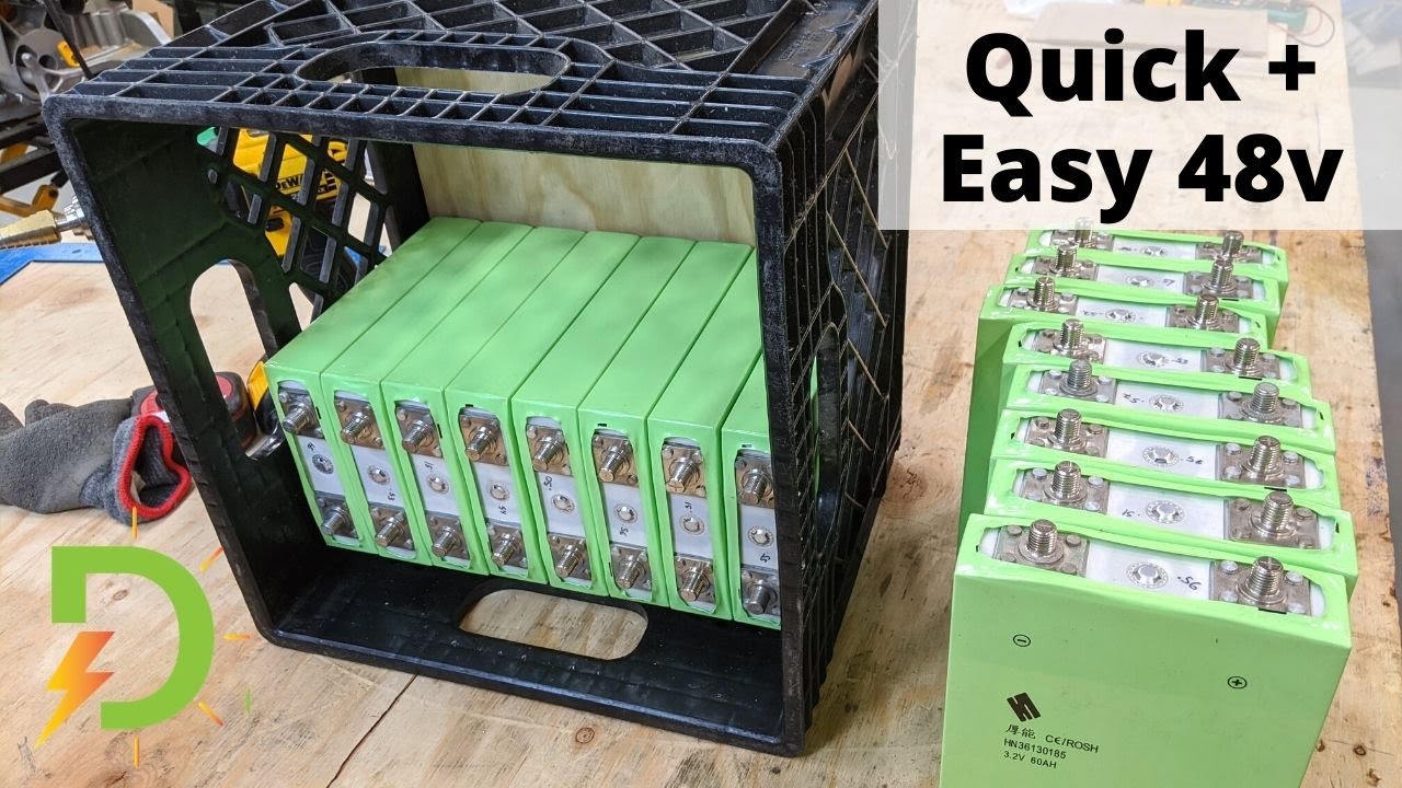 Milk Crate Battery, Part 1, Easy 48v 16s LiFePO4