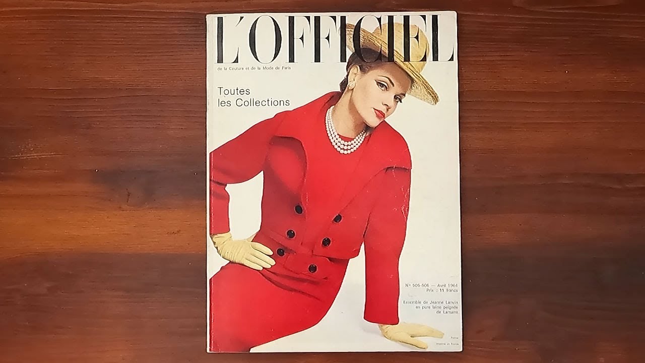 1964 April ASMR Magazine Flip Through: L'Officiel w Balenciaga, Dior, Patou, Courreges, Sophie Loren