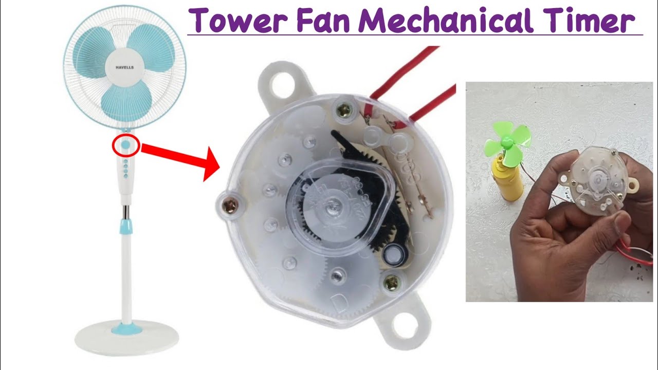 Tower fan mechanical timer