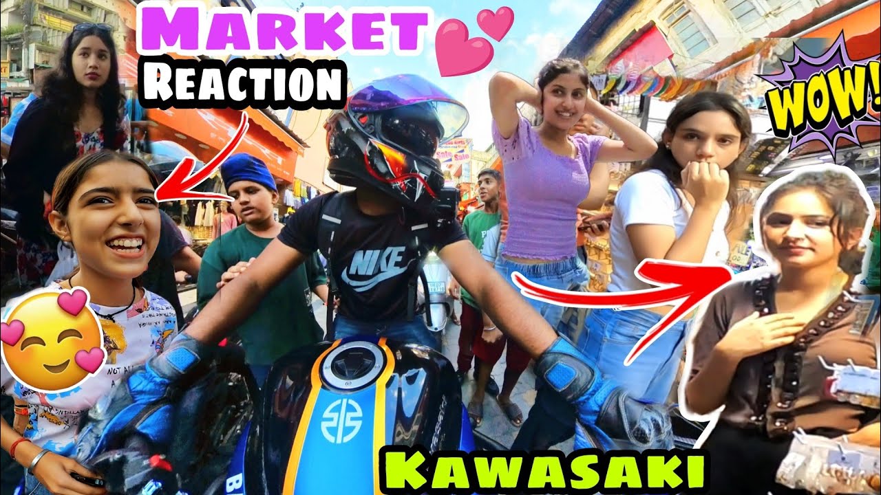 My First Market Reaction Vlog💘 PART ll  Cutegirl Reaction on Superbike in India 💖