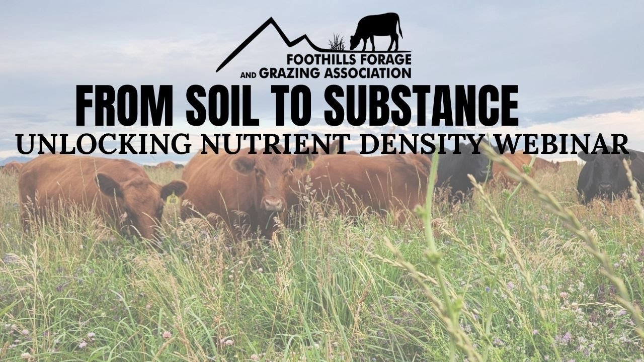 From Soil to Substance: Unlocking Nutrient Density Webinar