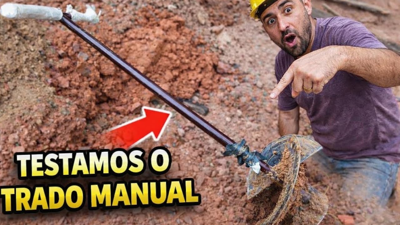Testamos o Trado Manual na Obra | Funciona Mesmo?#obra 