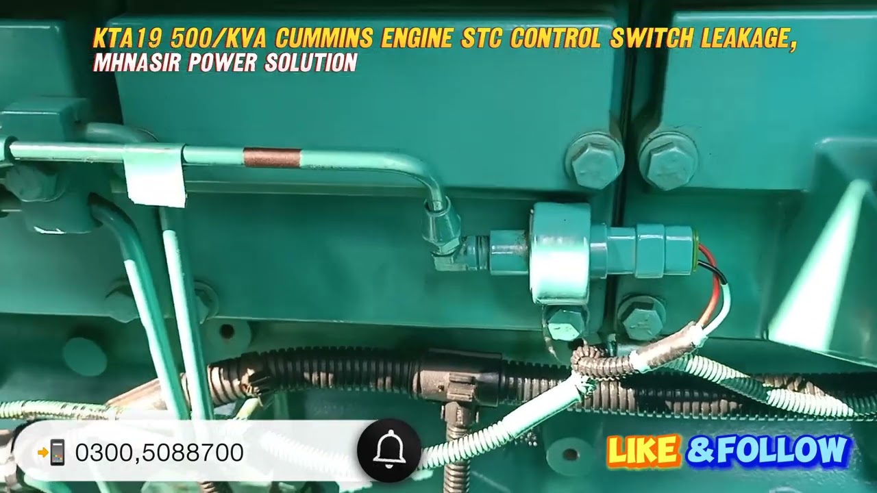 KTA19 500/KVA Cummins engine STC control switch leakage,#mhnasir #industrial #electrical #generator