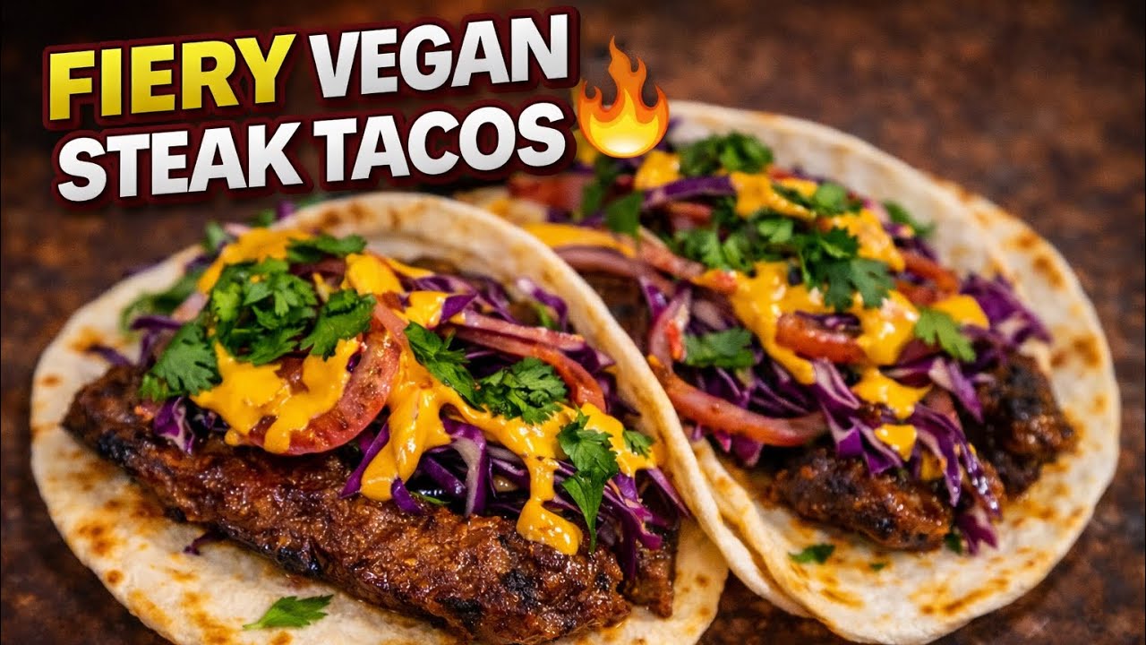 Fiery Vegan Steak Tacos 🌮🔥 (You Won’t Miss the Meat