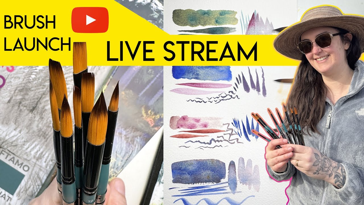 LIVE LAUNCH ➤ New Limited Edition Travel Brushes  - paint and chat stream