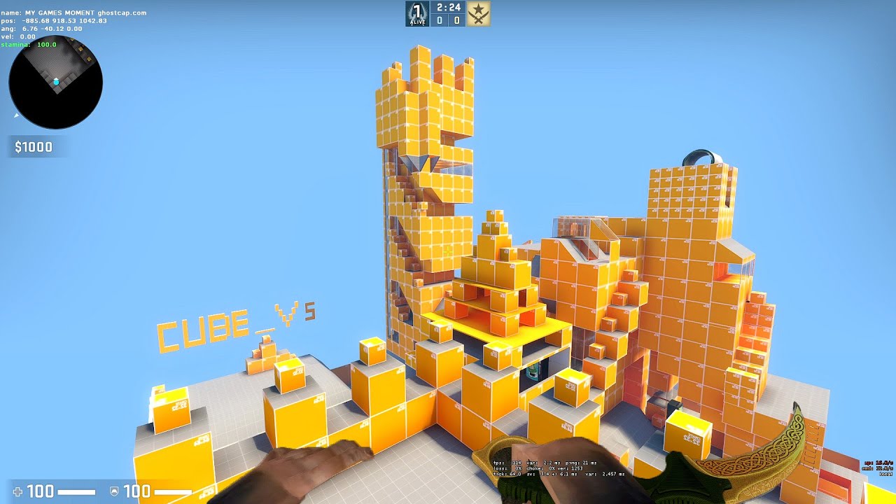 CSGO ZOMBIE SURVIVAL MOD MAP zm_cube_v7 On Ghostcap