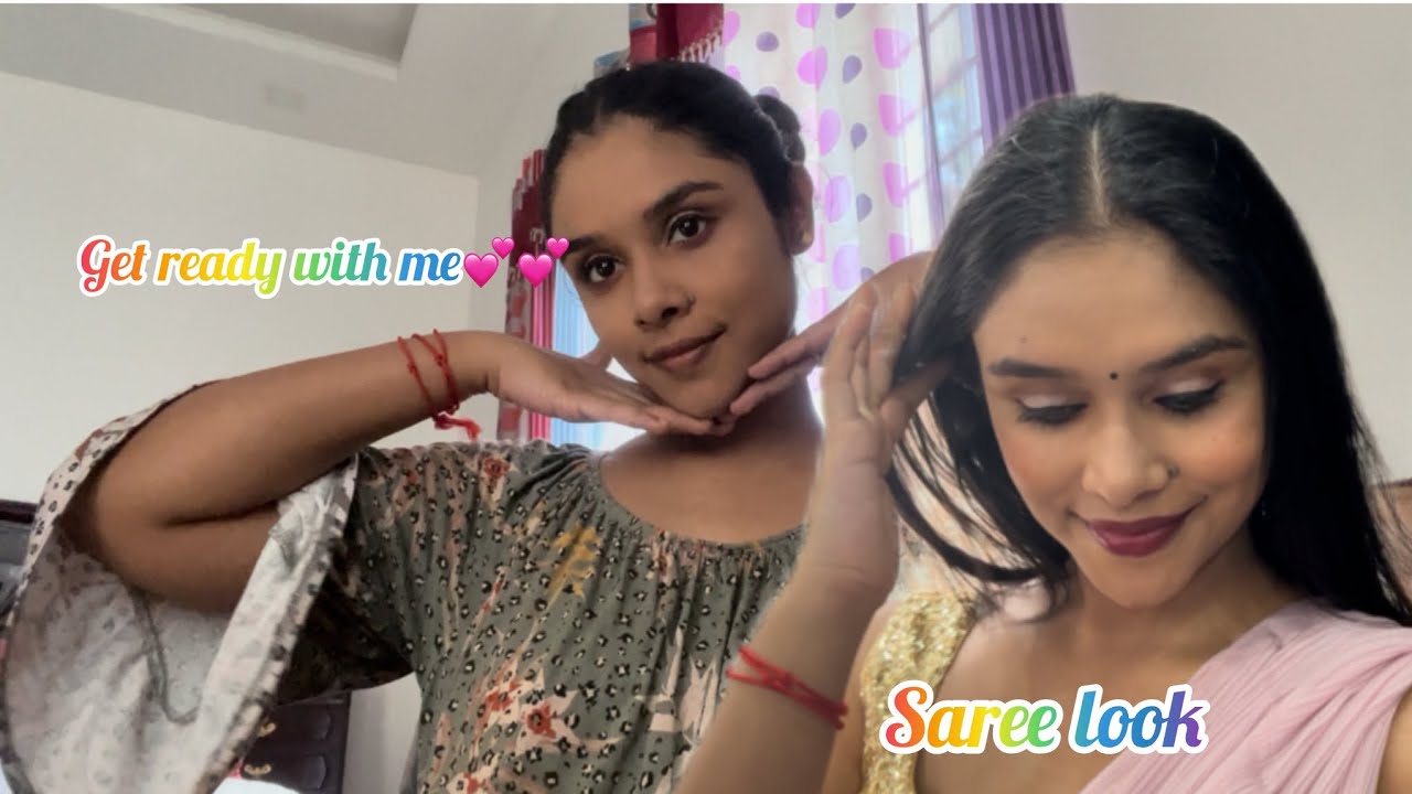 GET READY WITH ME💄 #sareemakeuplook #grwm 