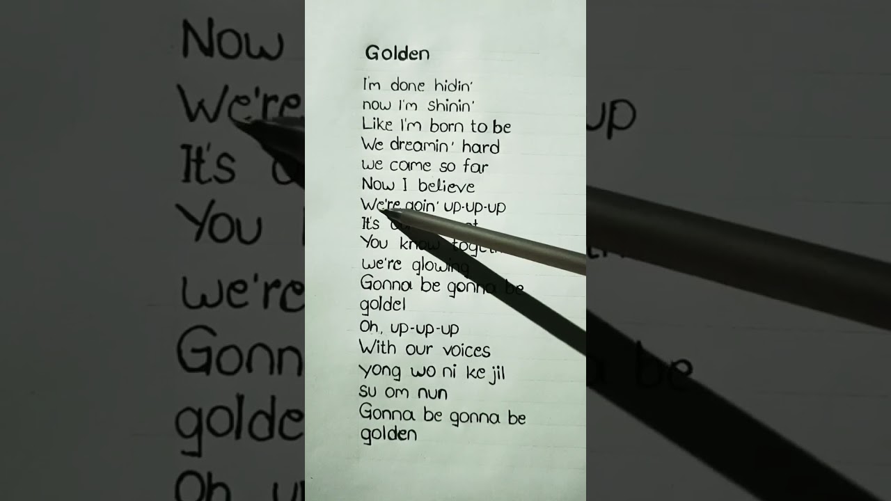K-pop Demon Hunters - Golden (lyrics) #shorts #kpop #golden