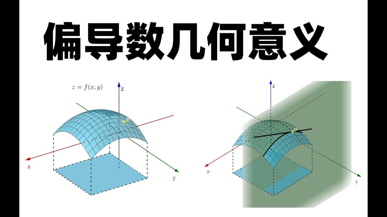 【3d动画】偏导数的几何意义