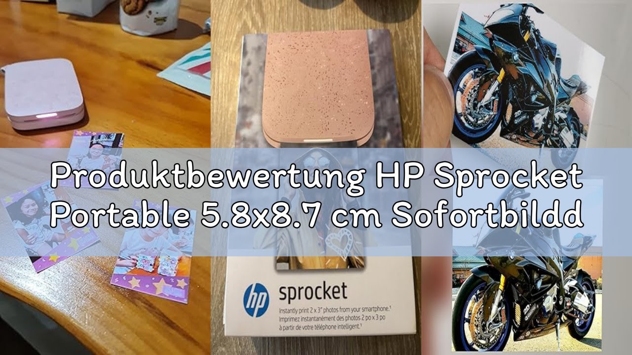 Produktbewertung HP Sprocket Portable 5.8x8.7 cm Sofortbilddrucker (Weiß) Drucken Sie Bilder auf Zin