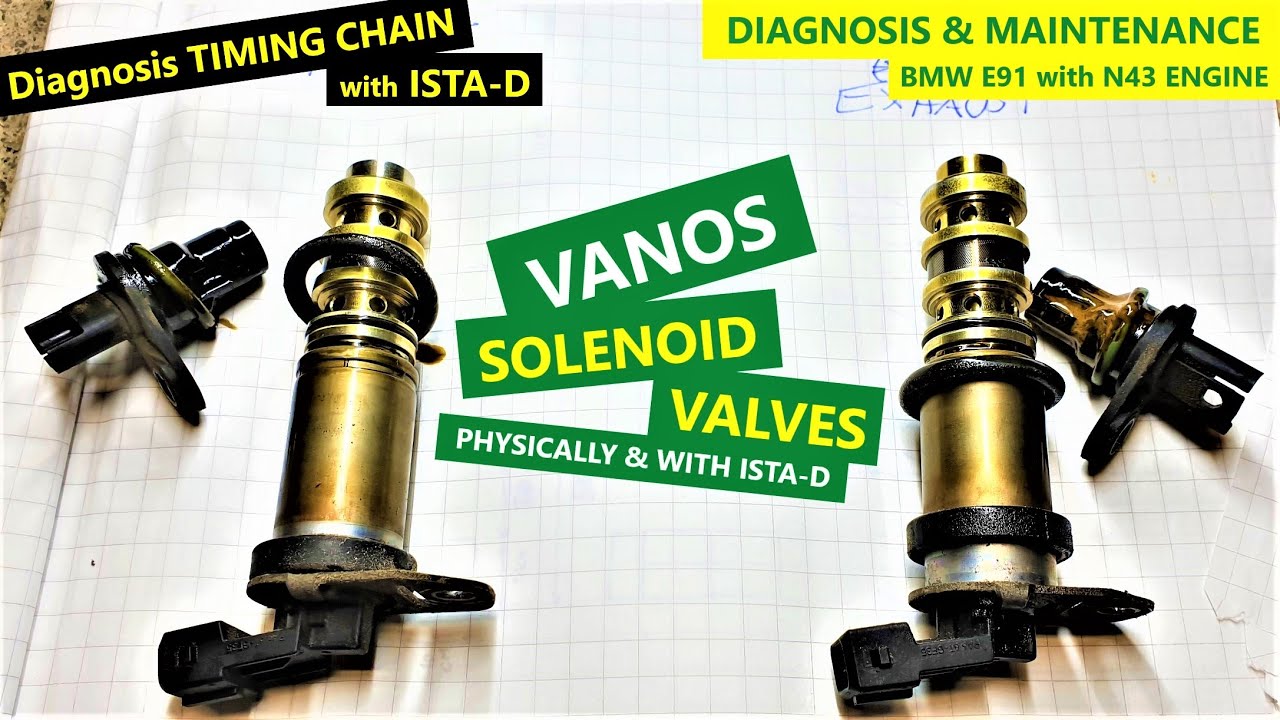 Diagnosis VANOS SOLENOID VALVES physically & with ISTA-D - BMW E91 engine N43