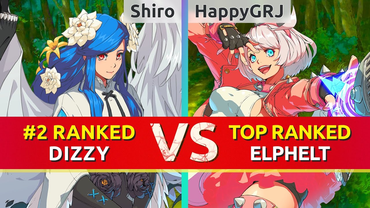 GGST ▰ Shiro (#2 Ranked Dizzy) vs HappyGRJ (TOP Ranked Elphelt). High Level Gameplay