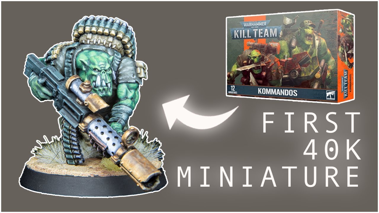 Painting My FIRST Warhammer 40K Miniature | Kill Team Kommandos
