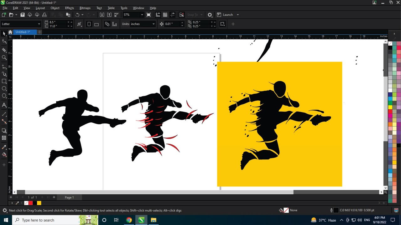 How to Create Vector Splash Football Player Icon in Coreldraw - Ahsan Sabri