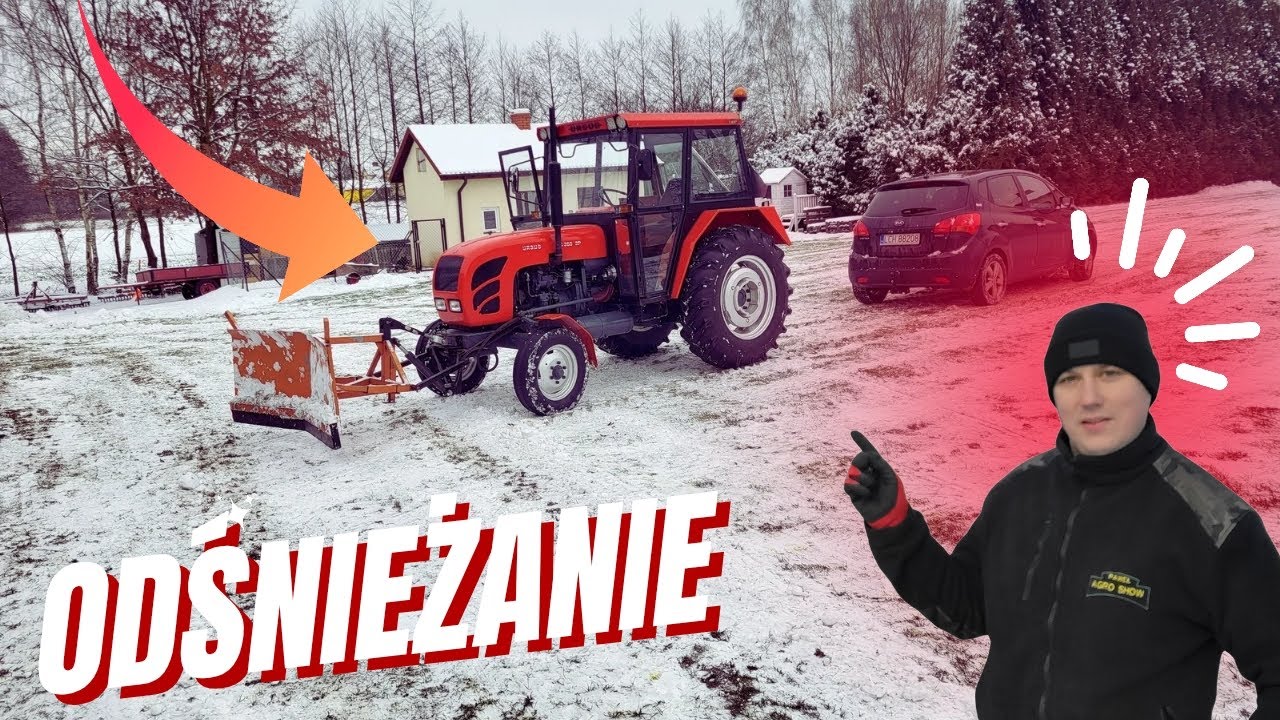 Zima na Lubelszczyźnie ODŚNIEŻANIE URSUSEM C 360 + Test liny przeciąganie