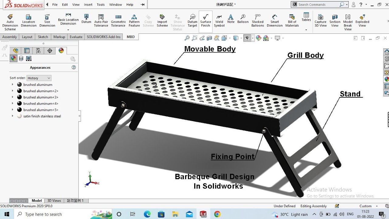 Solidworks Sheet Metal | Barbeque Grill Design In Solidworks