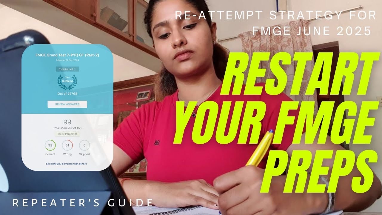 How to restart FMGE preparation after failure? | Re-attempt strategy | How to get back to studies? |
