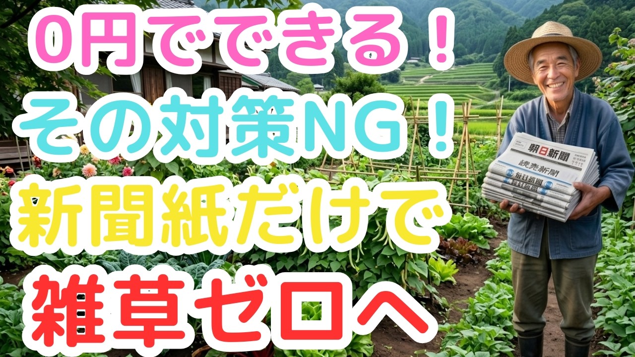 【知らないと損】除草剤より効く！？新聞紙だけで雑草ゼロの庭にする方法（0円・5ステップ）