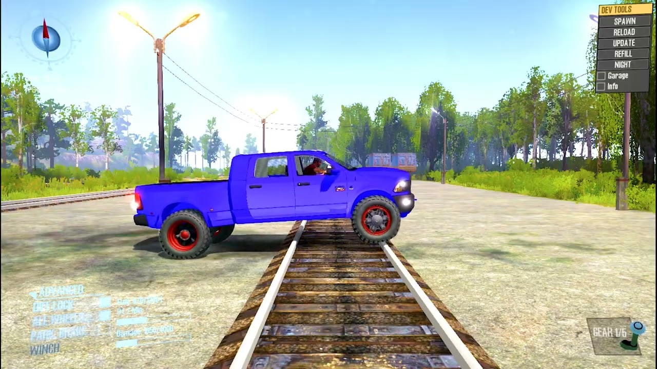 SpinTires: MudRunner GamePlay | Truck vs Extreme Broken Road with Speed Bumps | #MudRunner