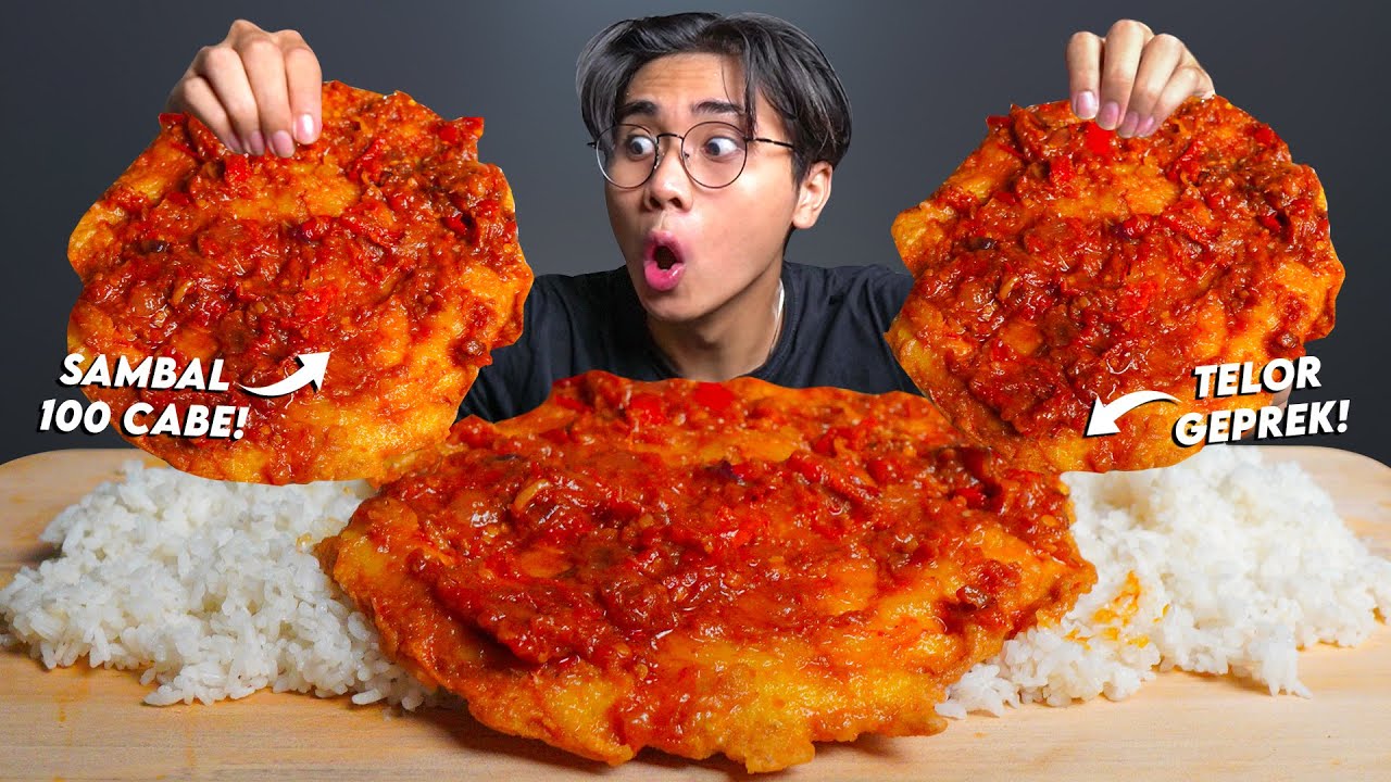 VIRAL!! MUKBANG TELUR GEPREK JUMBO SUPER CRISPY 100 CABE!!🥵