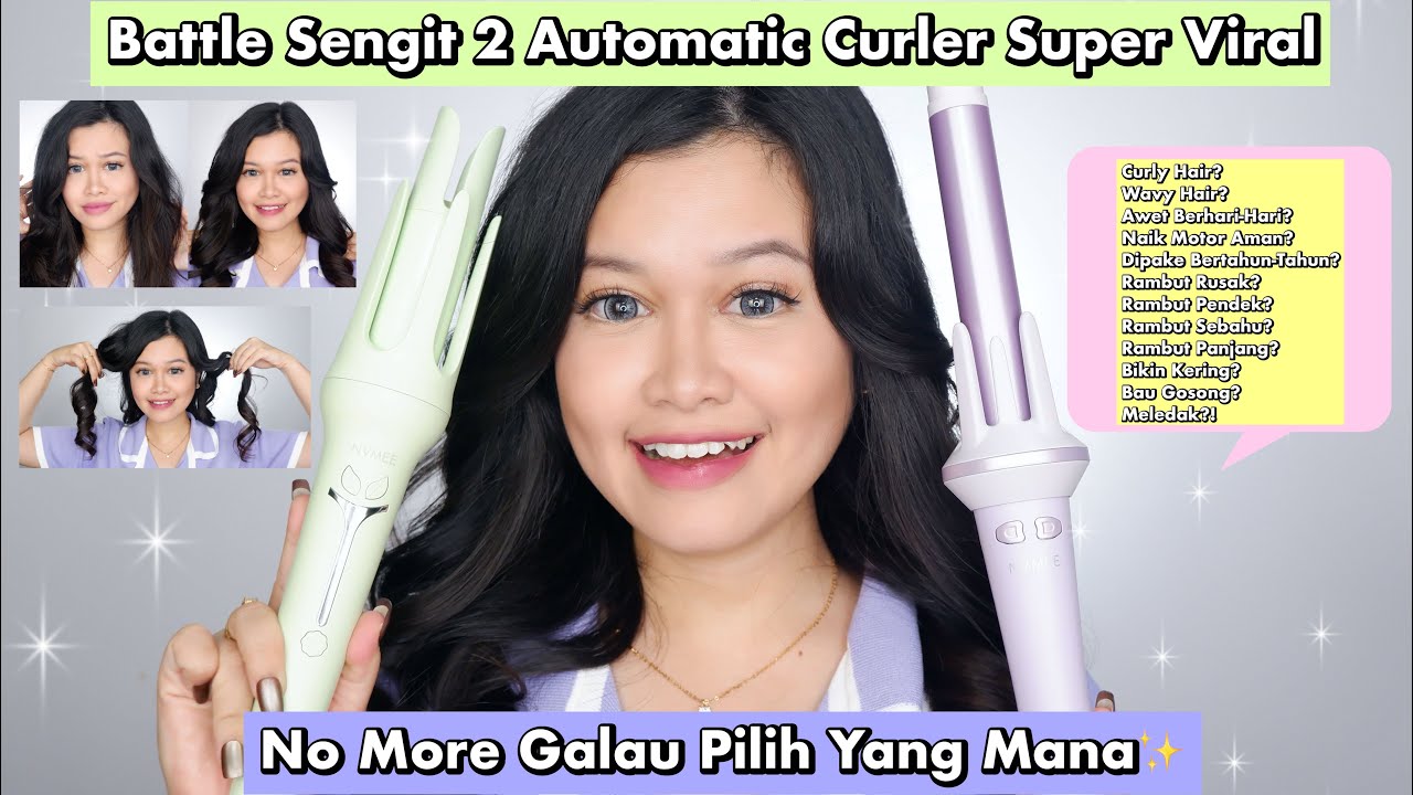 BATTLE LENGKAP NVMEE LIBRA VS TAURUS HAIR STYLER | BATTLE CATOKAN CURLY OTOMATIS VIRAL