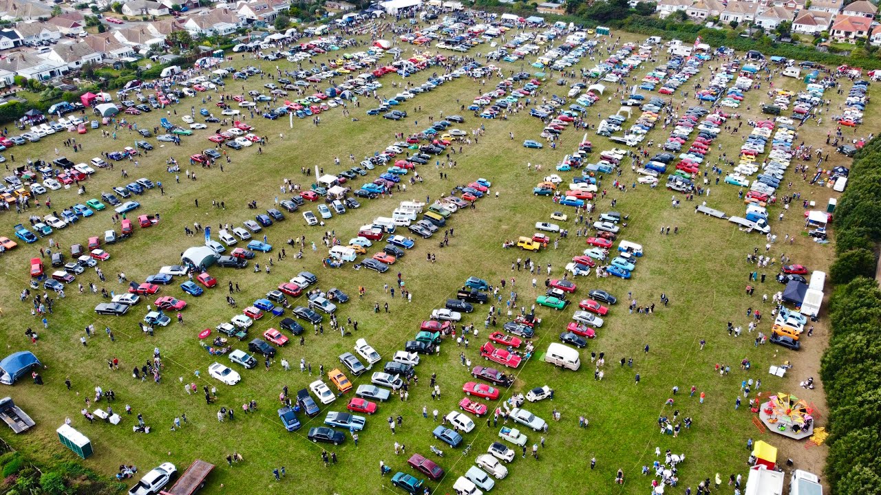 Oh So Retro Car Show 2021 Margate Kent Drone High And Low Footage