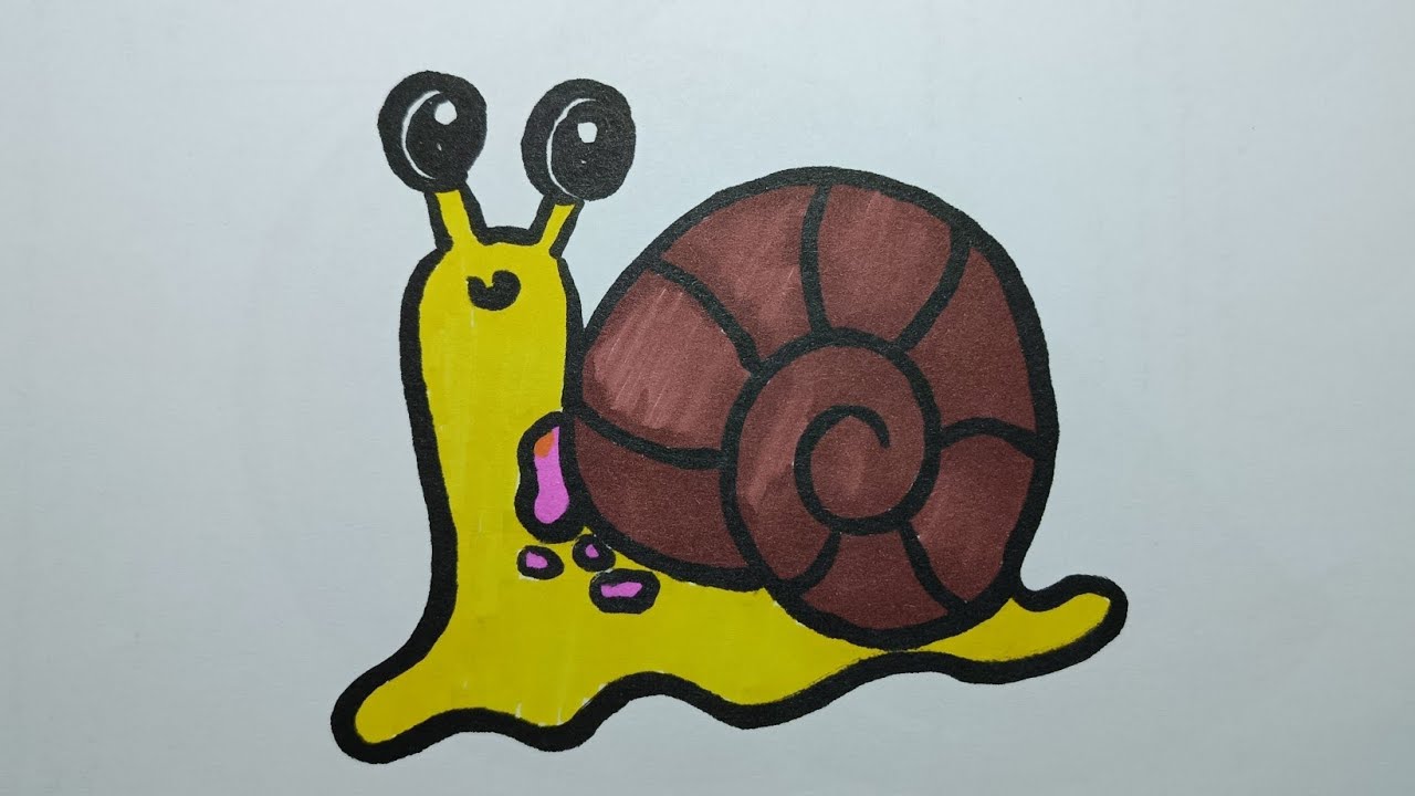 How to Draw a Cute Snail 🐌 | Step by Step Drawing Tutorial