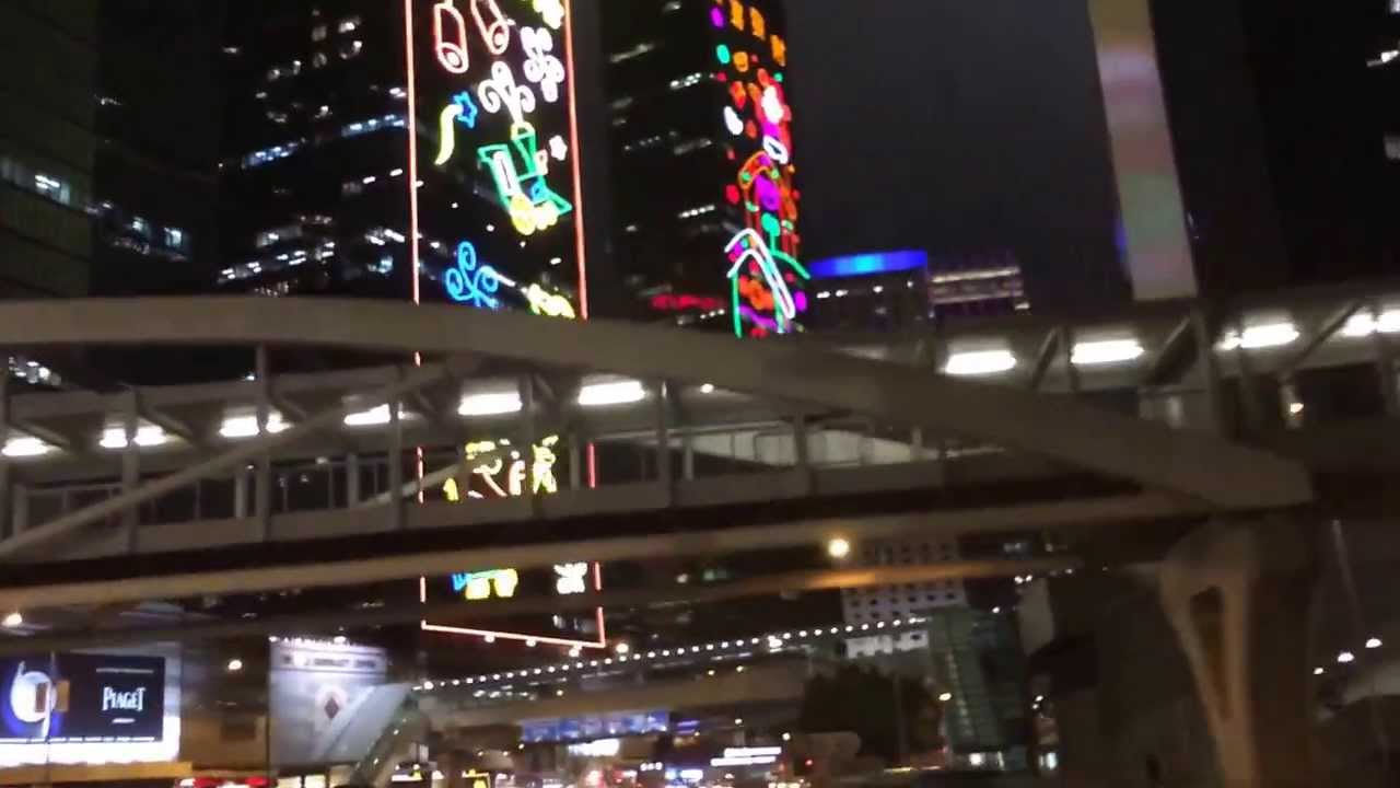Night drive in Hong Kong