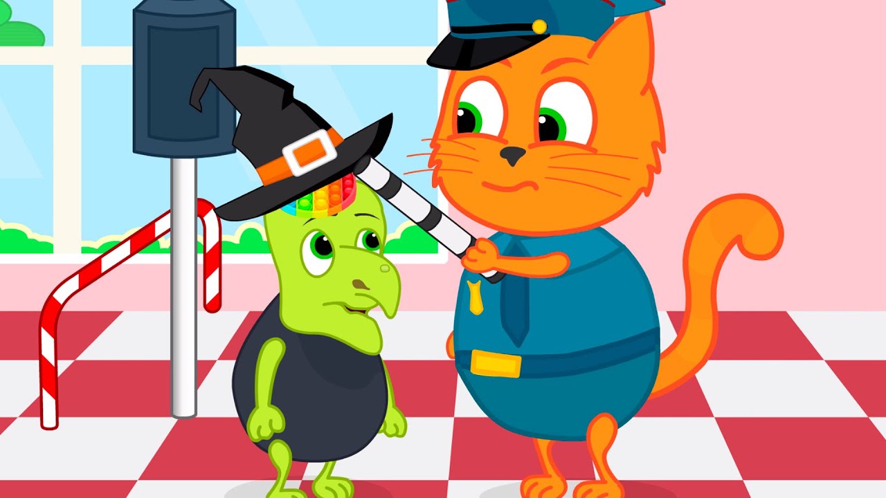 Cats Family in English - Toy thief Cartoon for Kids