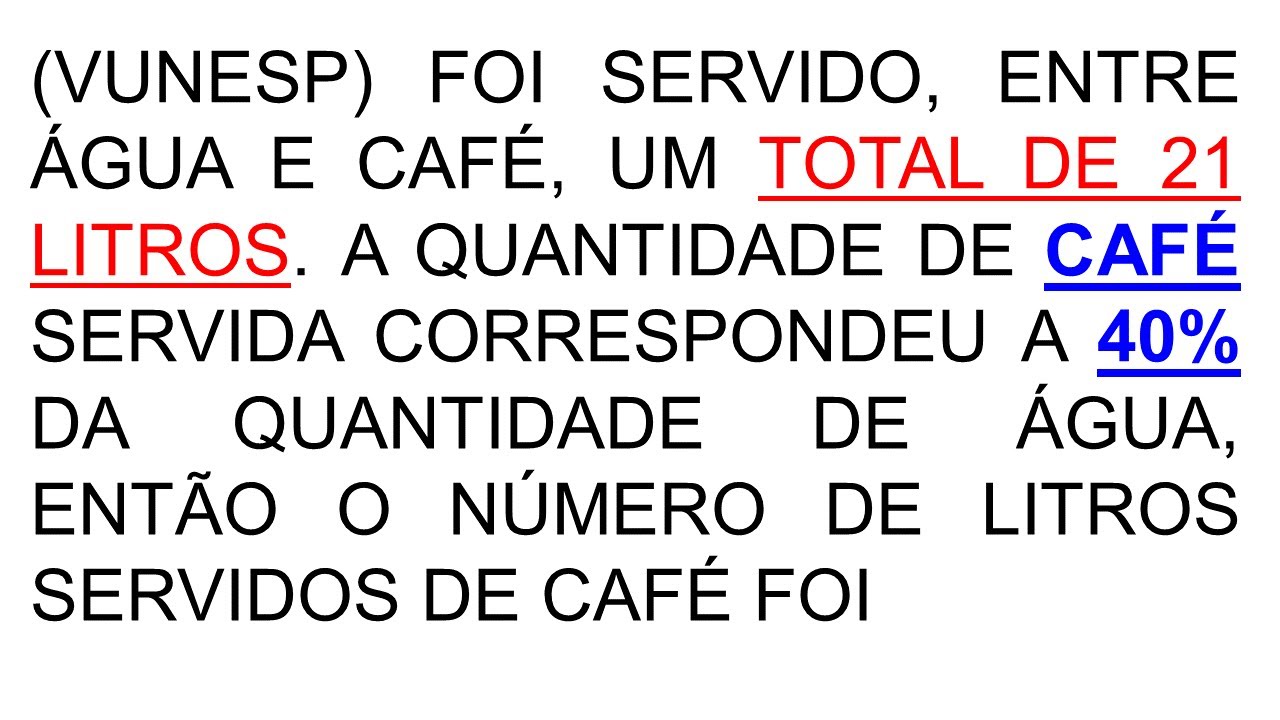 1 QUESTÃO DE CONCURSO DE MATEMÁTICA RESOLVIDA - PORCENTAGEM (VUNESP)